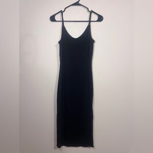 Fabletics Black Maxi Dress with Thin Straps
